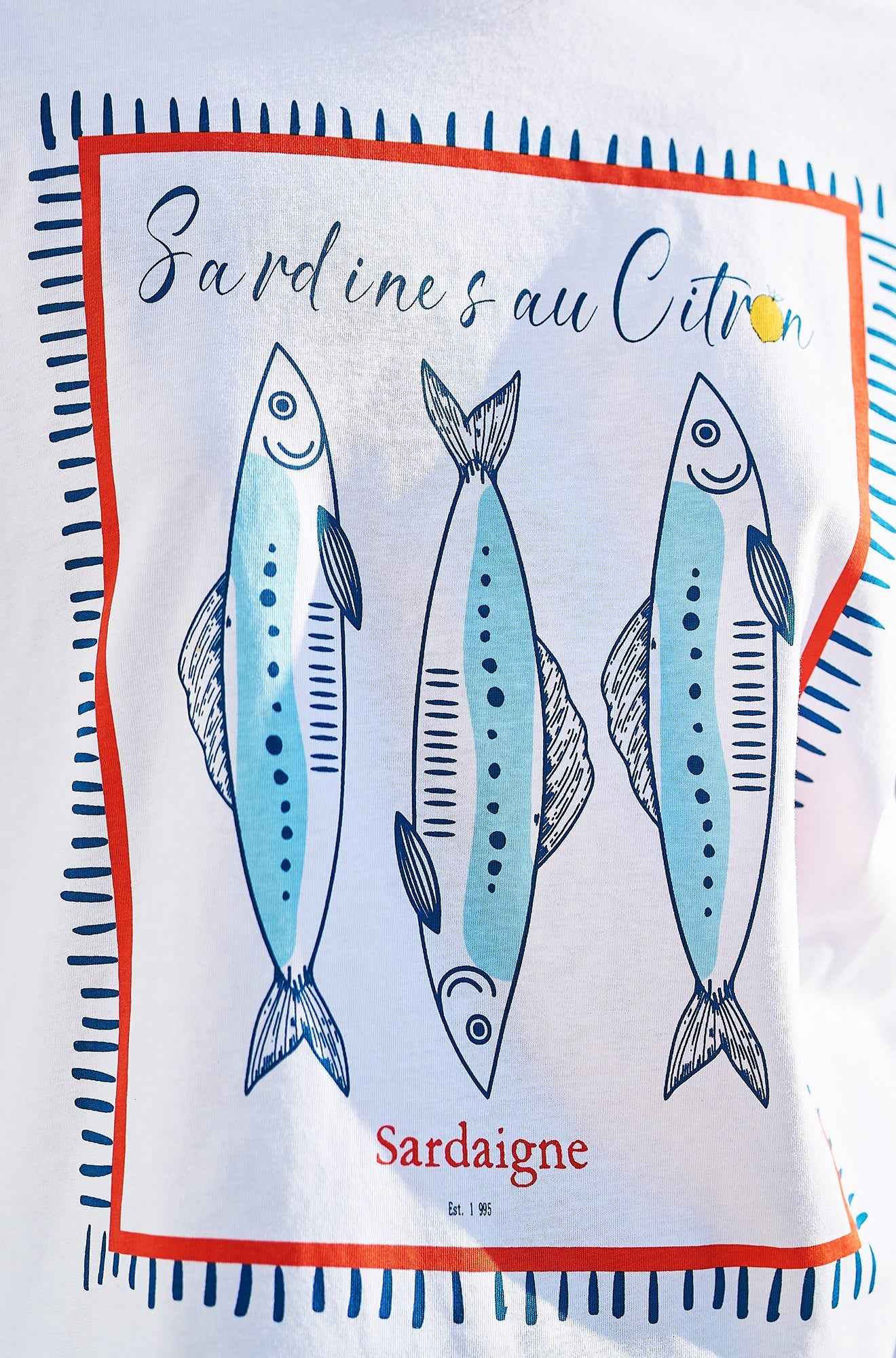 Yumi White Cotton Summer Motif T-Shirt