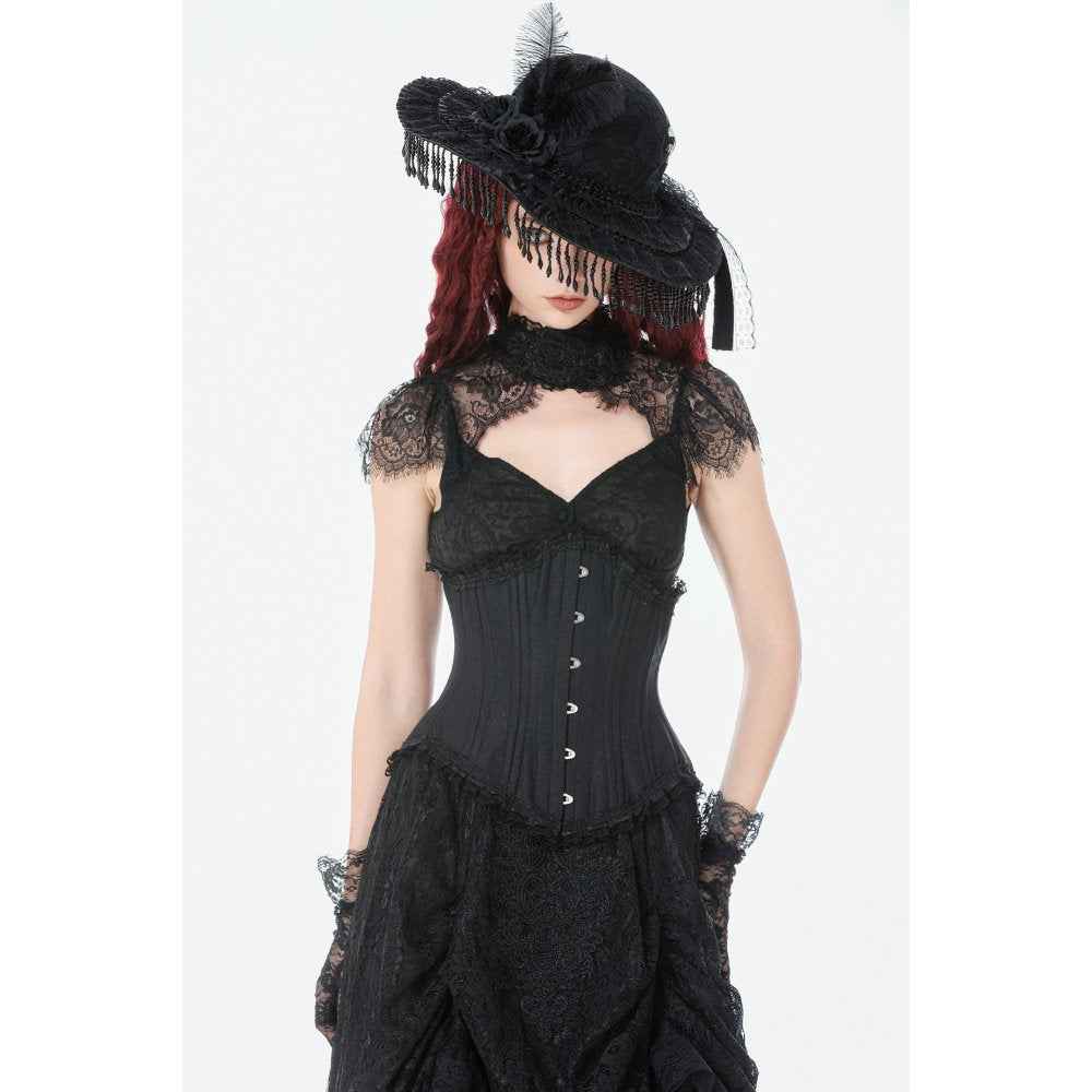 Dark in Love Talia Gothic Longline Metal Boned Corset