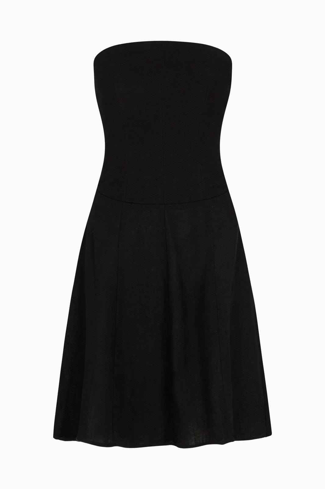 The Chiara Mini Bandeau Dress in black