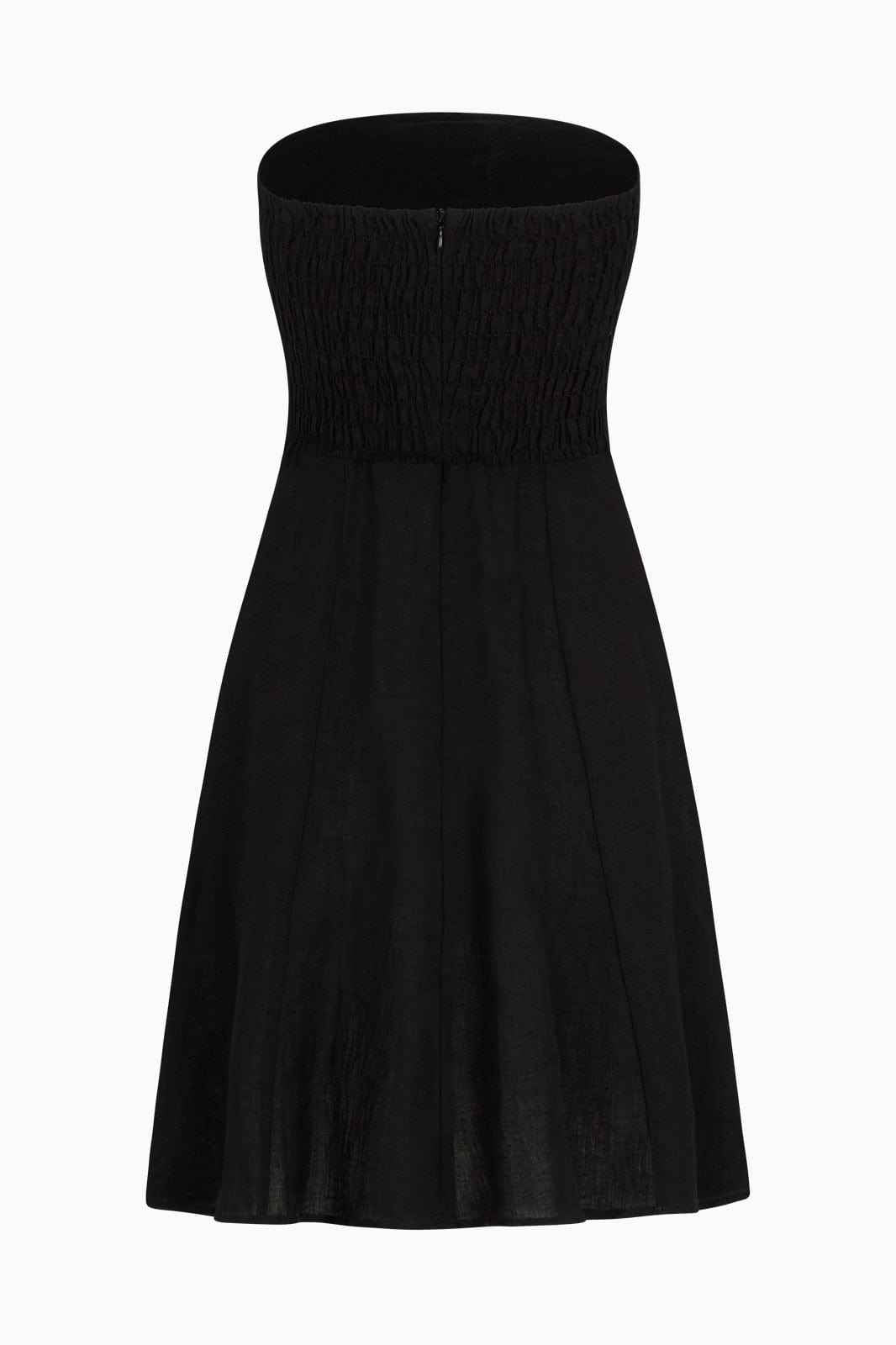 The Chiara Mini Bandeau Dress in black