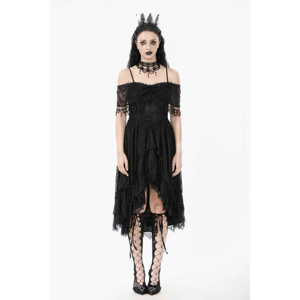 Dark in Love Soraya Gothic Lace High-Low Dress