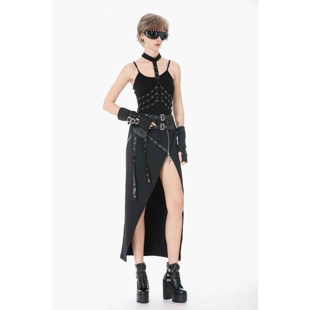 Dark In Love Punk Rib Cage Grommet Waist Cincher