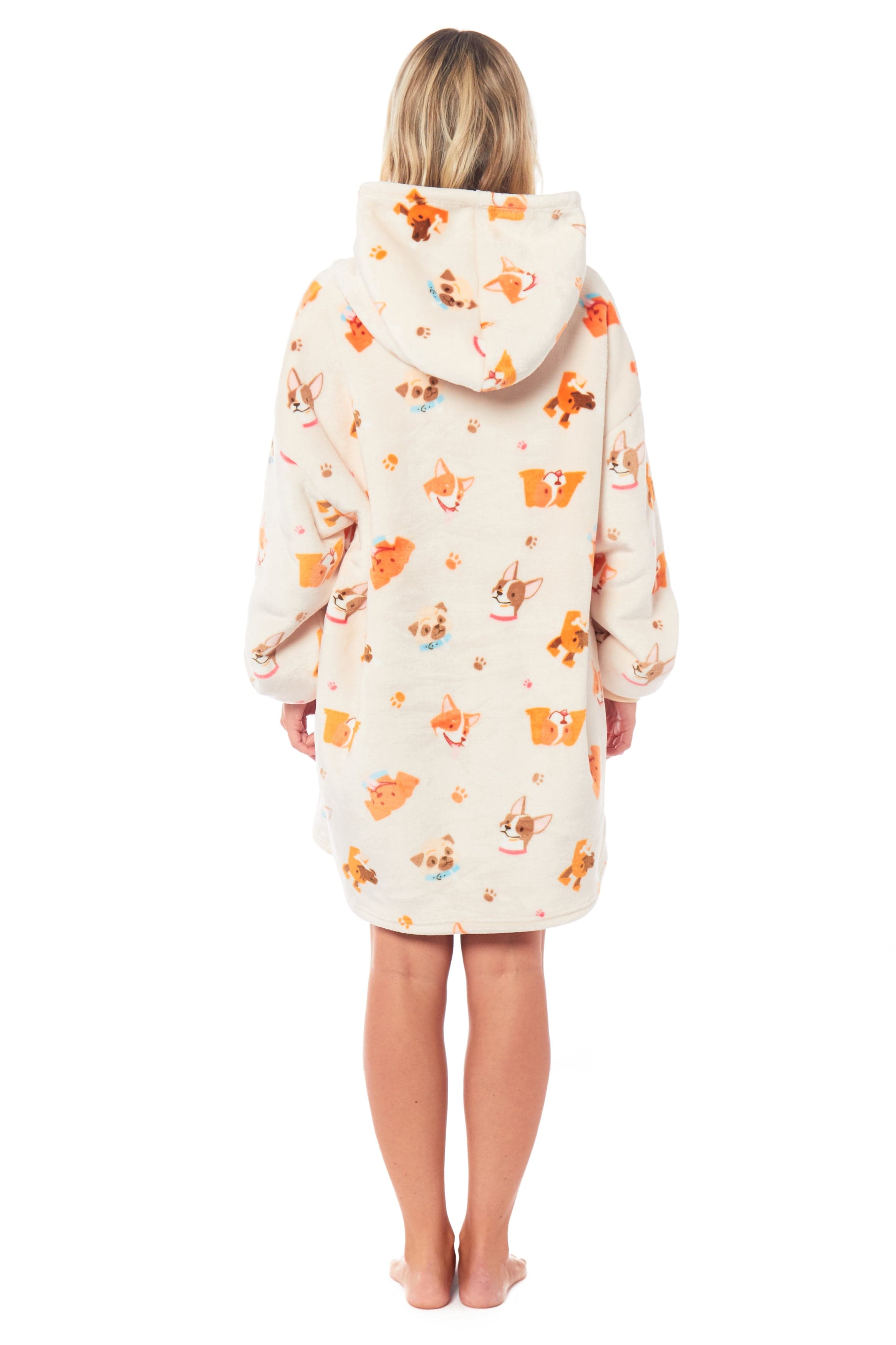 OLIVIA ROCCO Hooded Reversible Sherpa Fleece Blanket Hoodie Oversized Wearable Super Soft Sofa and Bed Use