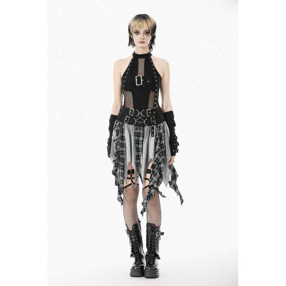Dark in Love Morrigan Punk Patchwork Skirt