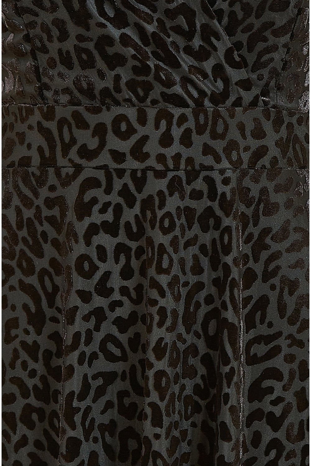 Mela Black Leopard Wrap Skater Dress