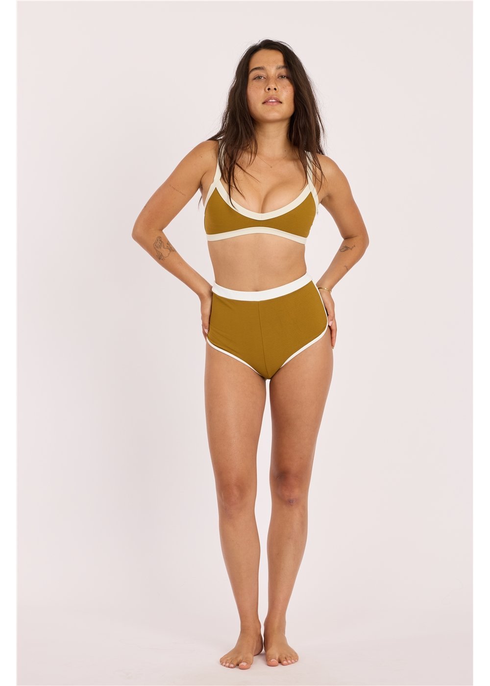 Sisstr Rising Tides High Waist Short Bikini Bottom